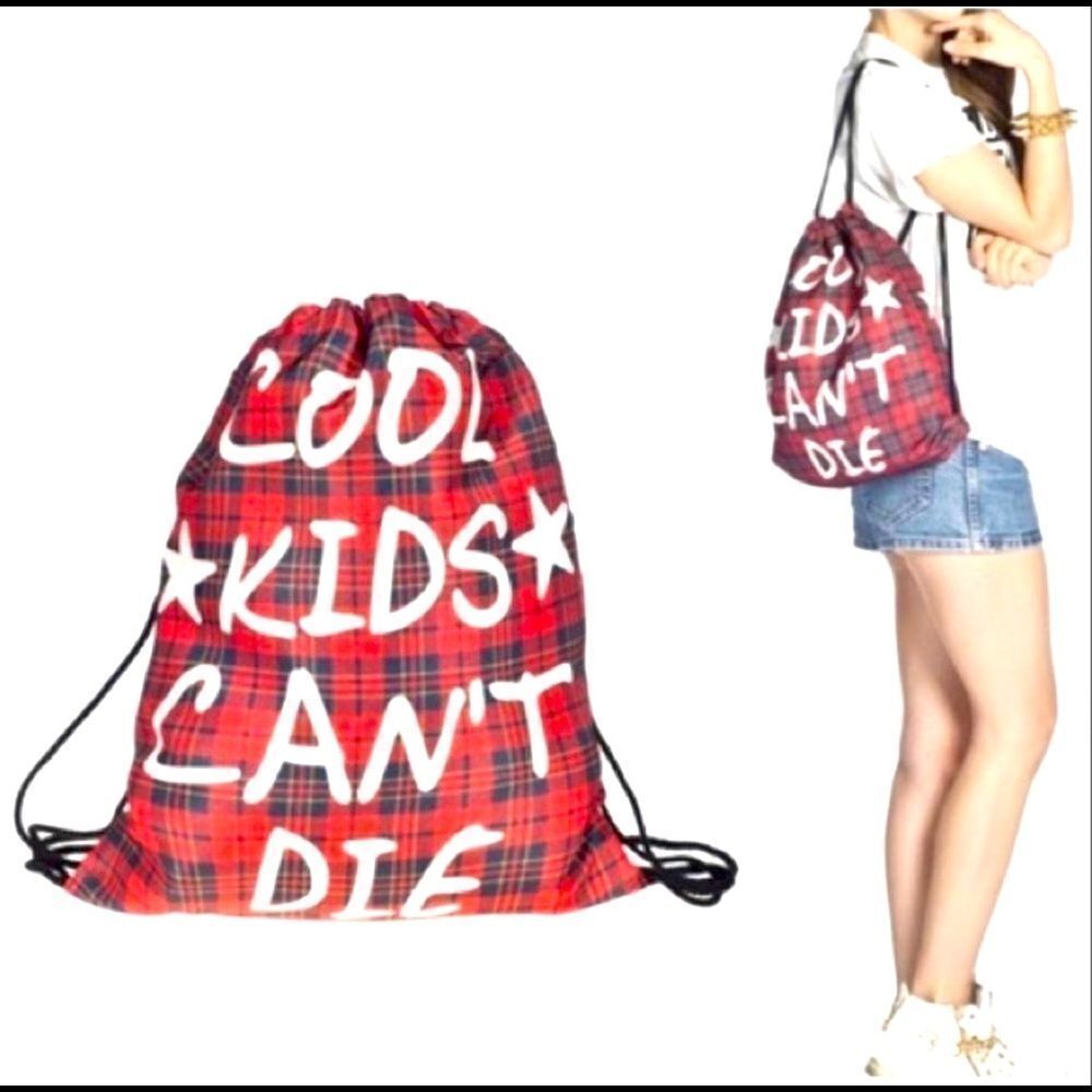 Callie Lives Cool Kids Can’t Die Drawstring Bag